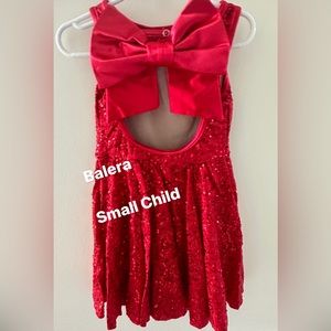 Child small Red Skating/Dance Dress